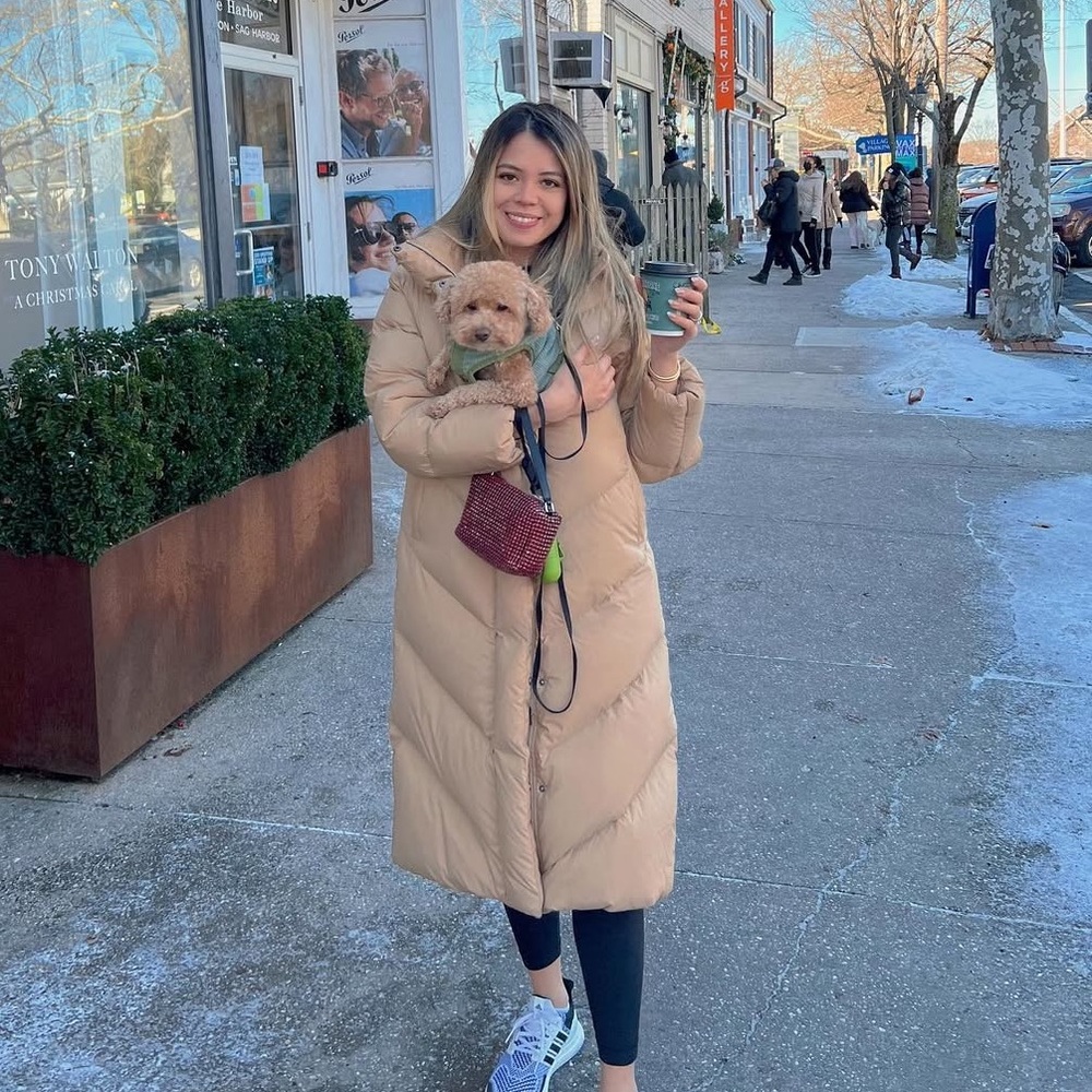 Aritzia Wilfred Tan Cloud Puff Coat